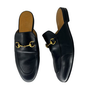 Gucci Princetown Horsebit Black Leather Mules